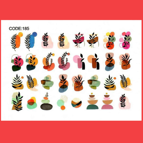 叶子指甲贴 – Barg 图案