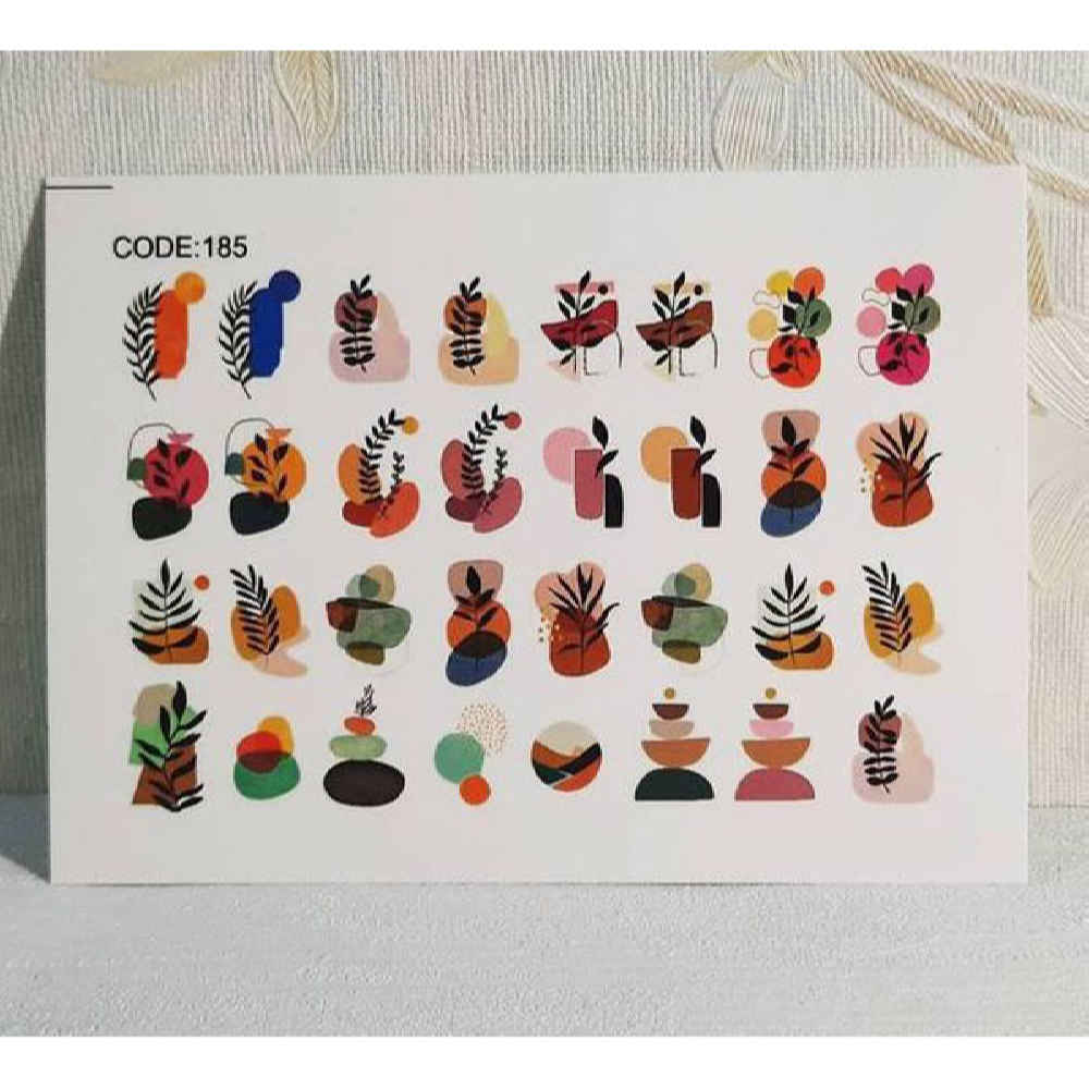 叶子指甲贴 – Barg 图案