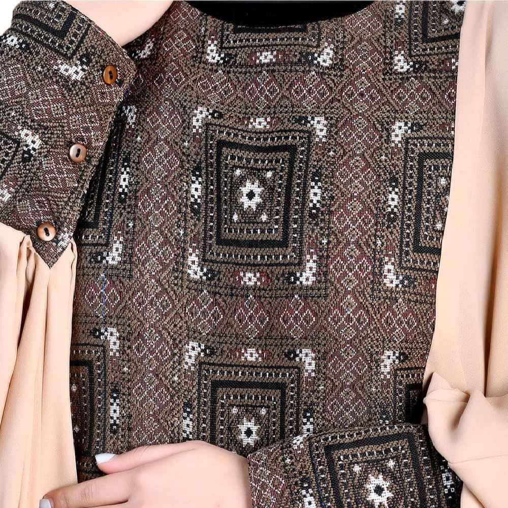 优雅蝴蝶阿巴亚女装 — 波斯风格，透气袖子和柔软面料