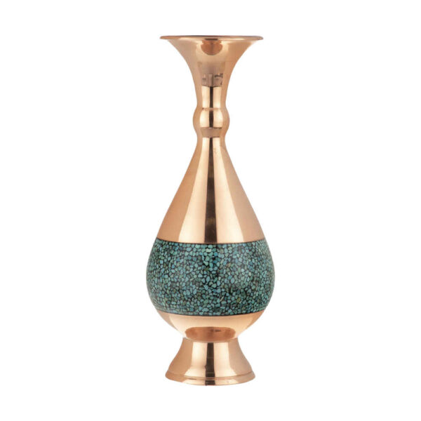 手工波斯镶嵌绿松石铜装饰花瓶 Sarv