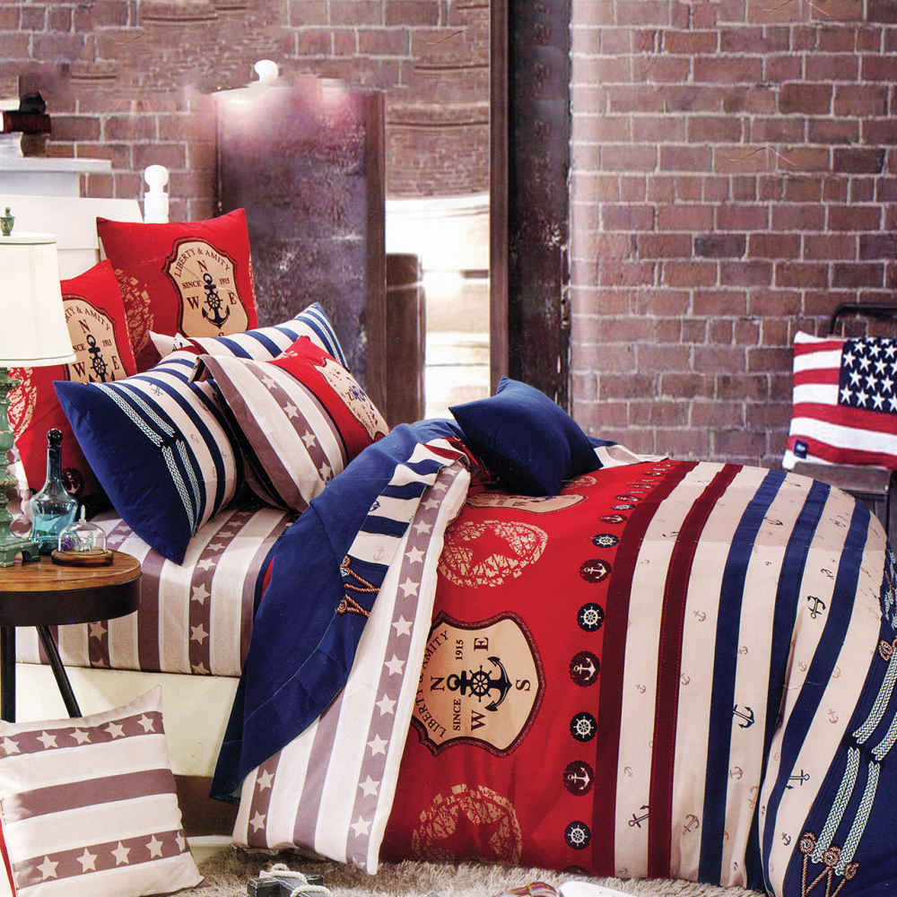 Main image of 4件套单人床床品套装 – Anchor