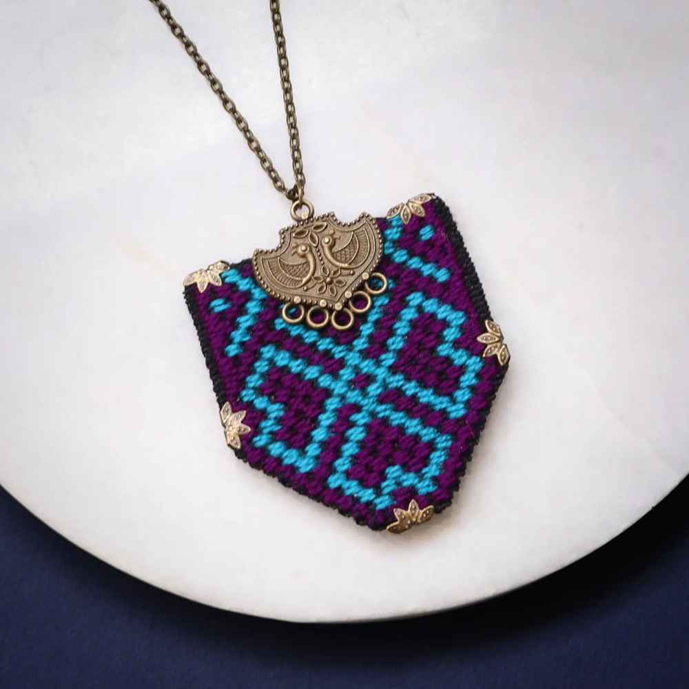 波斯刺绣项链、手链与耳环套装 款式：Haleh