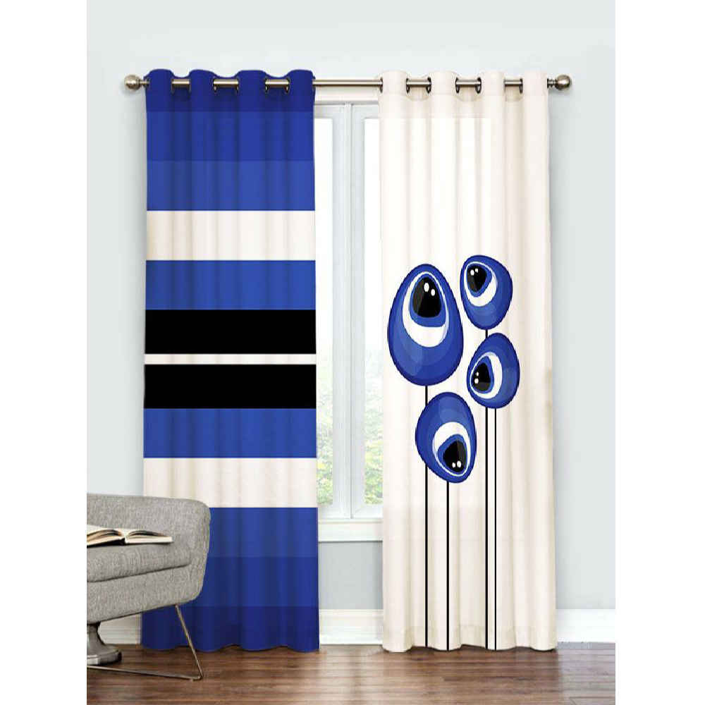 印花天鹅绒打孔窗帘 – 护身符眼 (Cheshm Nazar)