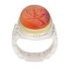 伊斯兰也门红玛瑙银戒指 男款 – Mohammad