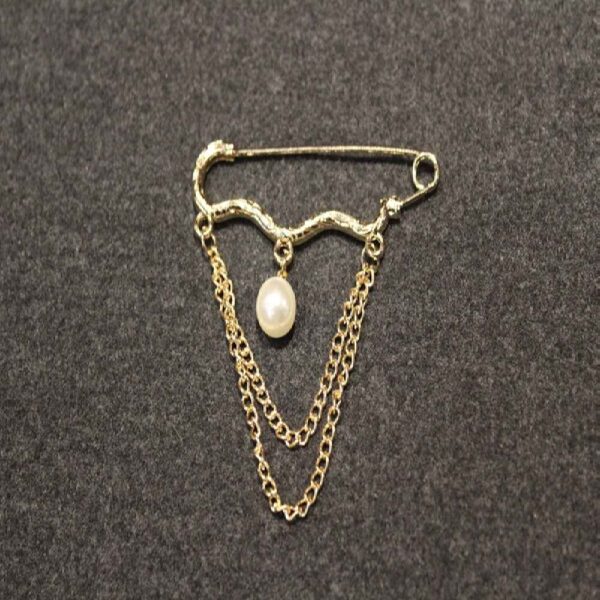 现代安全别针胸针 – 镶钻款，优雅魅力