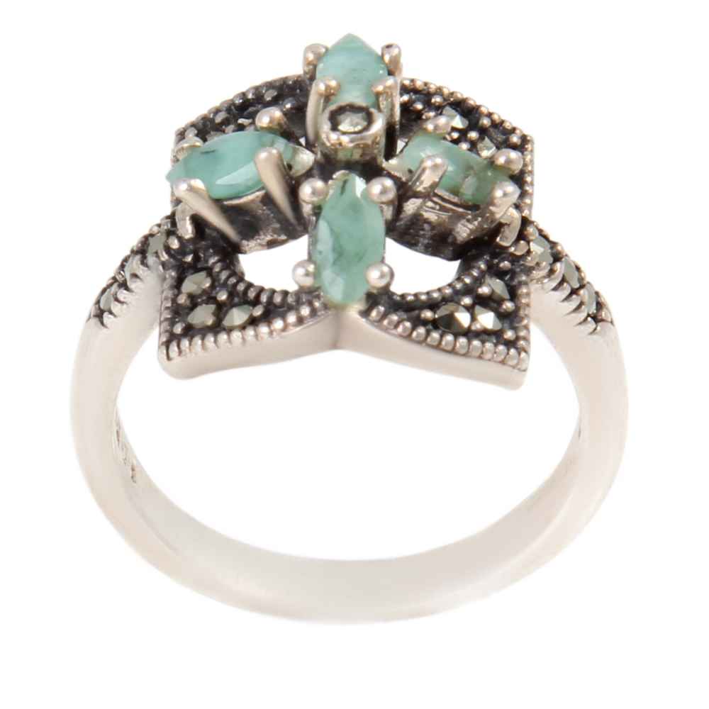 Main image of 手工波斯银戒指 尼沙布尔绿松石 Parnia 款