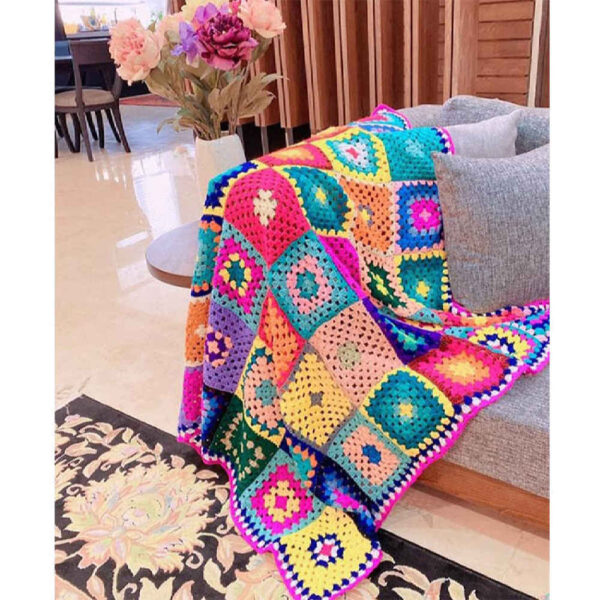 钩针披毯 – 棋盘波西米亚Paria款