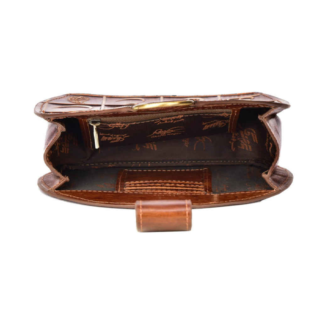 真皮佩斯利花纹书包 – Rima 款