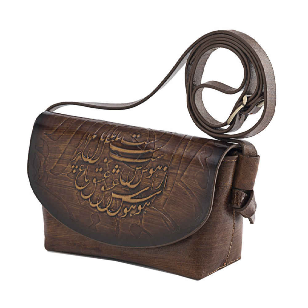 Main image of 手工皮革斜挎单肩包 – 波斯书法 Rasa 款