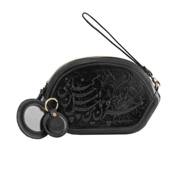 手工皮革斜挎单肩包 – 波斯书法 Tamana 款