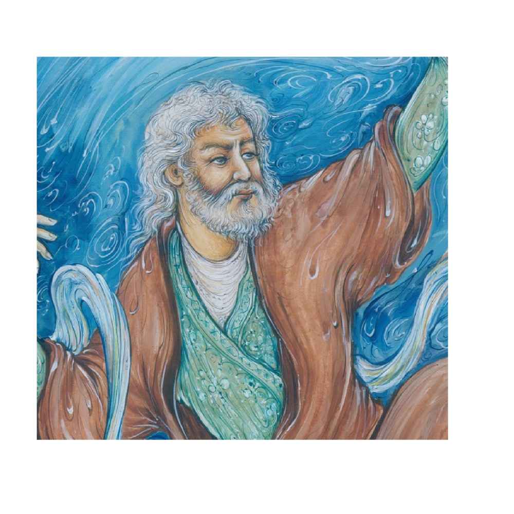 原创波斯细密画:水彩画 – Rasoul Motamedi作品《Khayam》