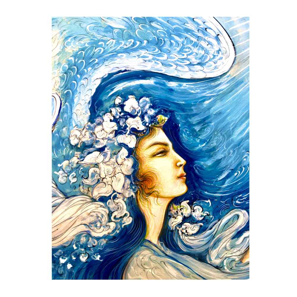 原创波斯细密画:纸板水彩画 – Rasoul Motamedi作品《Niayesh》