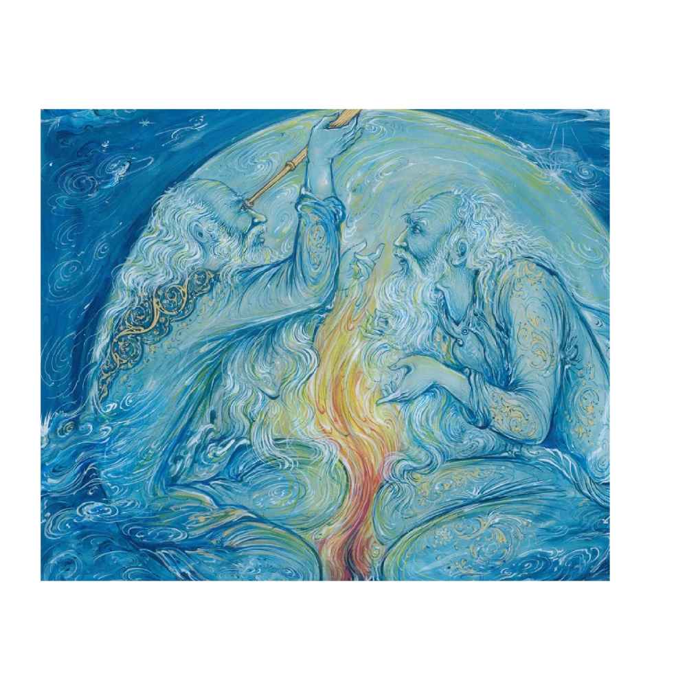 原创波斯细密画：水彩画 – Rasoul Motamedi作品《Khayam太阳》