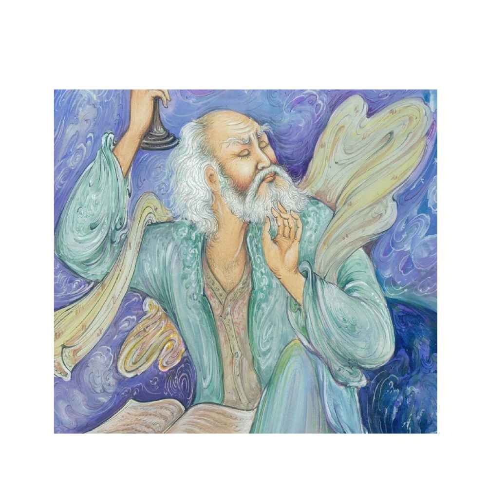 原创波斯细密画：纸板水彩画 – Rasoul Motamedi作品《Adab》