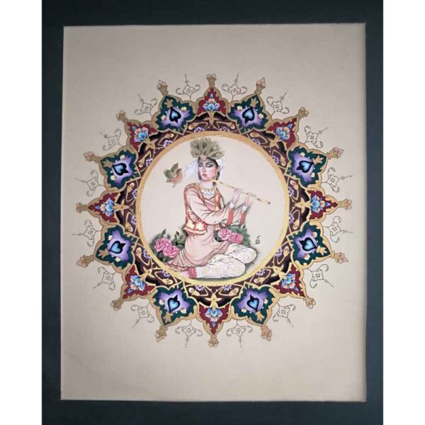 原创波斯细密画：纸板水粉画 – Mohadeseh Asari作品《Banoo》