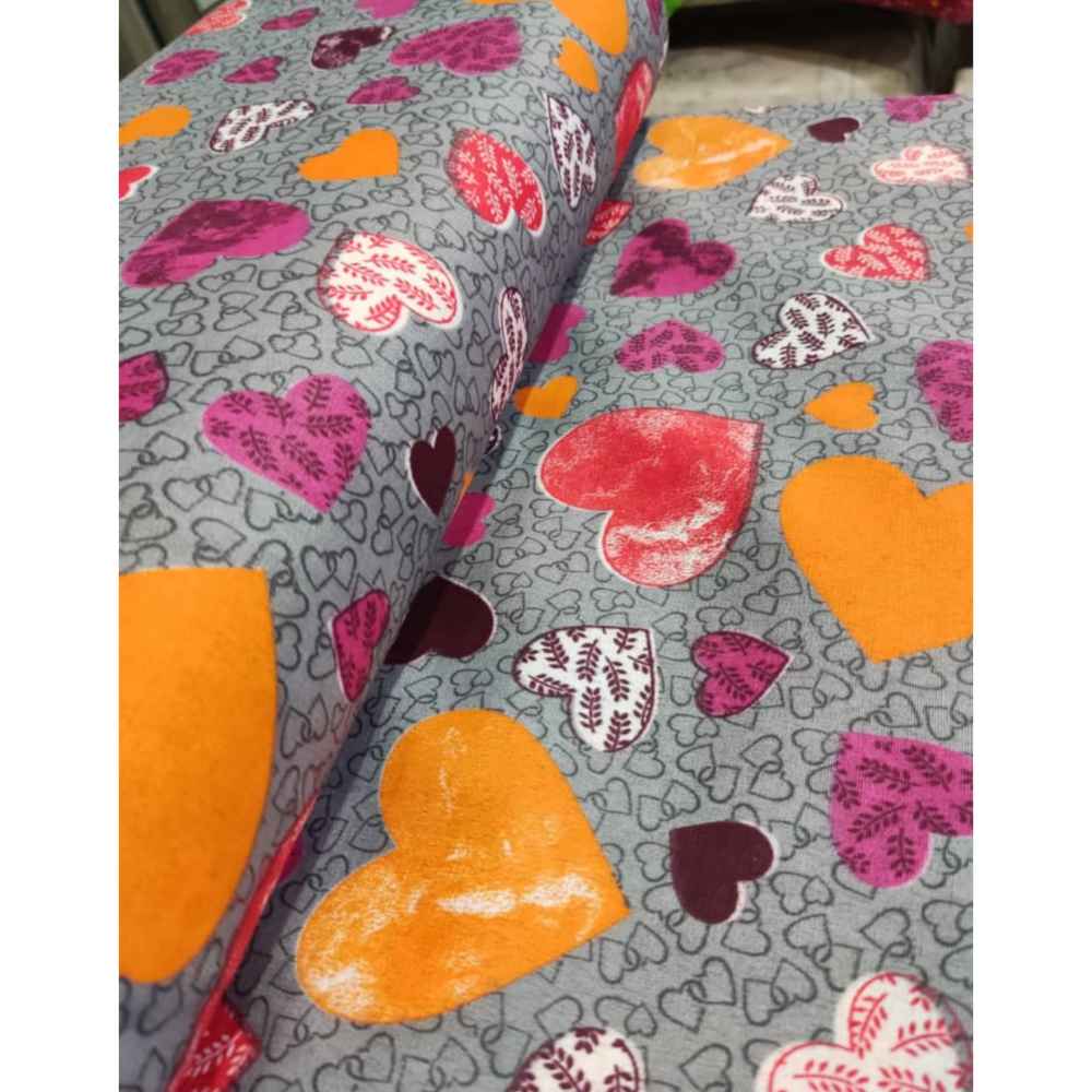 棉质双人平床单 – 柔软耐用，Heart