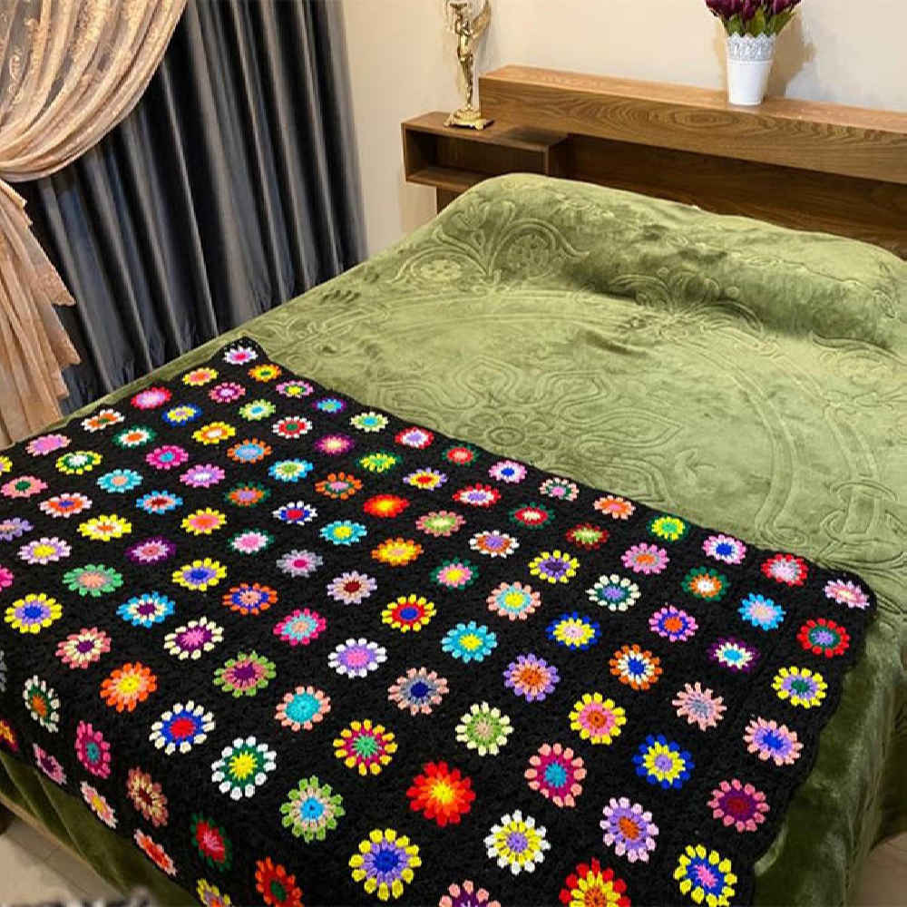 钩针披毯 – 棋盘波西米亚Tara款