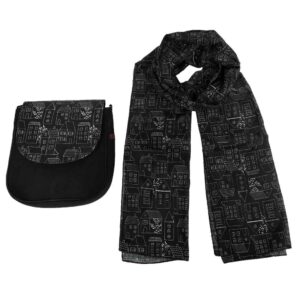 波西米亚风斜挎单肩包与披肩套装 – 小屋主题