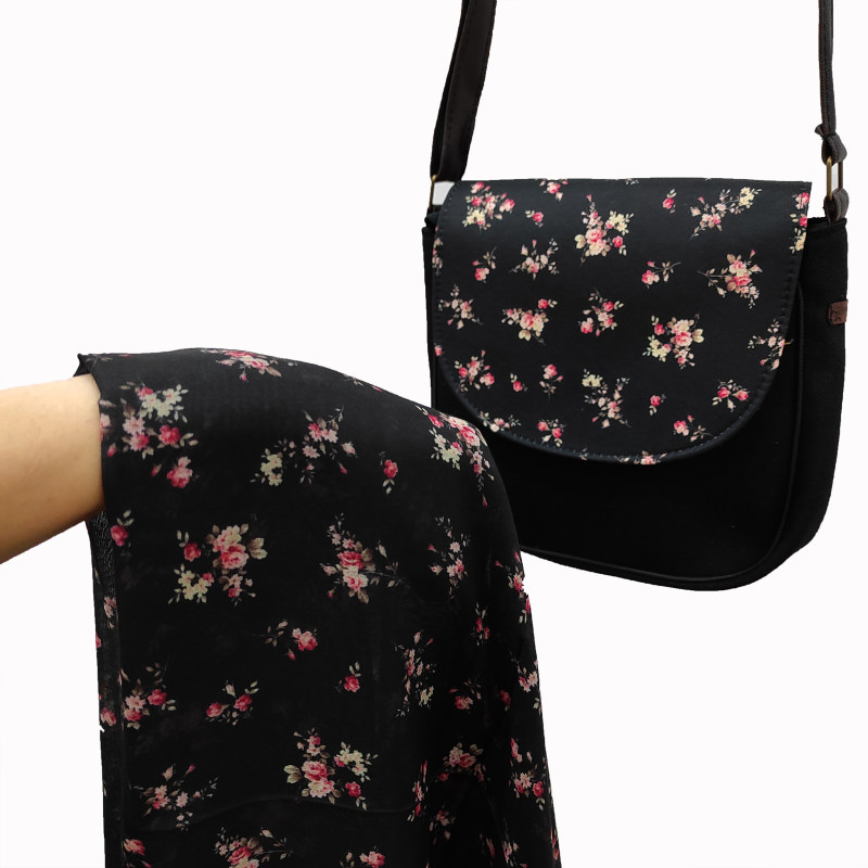 波西米亚风斜挎单肩包与披肩套装 – 玫瑰设计