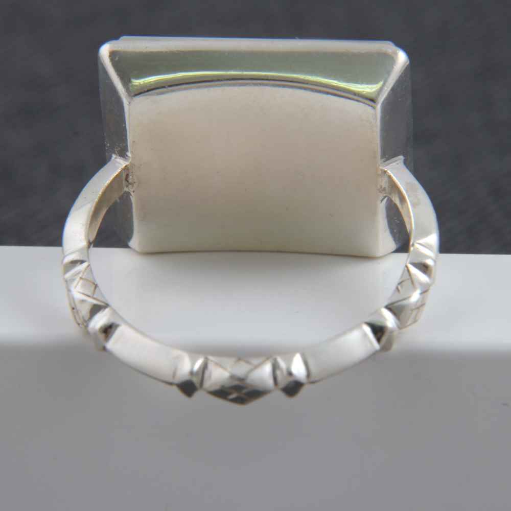 男士波斯树枝玛瑙 Shajar 银戒指 Rambod 款