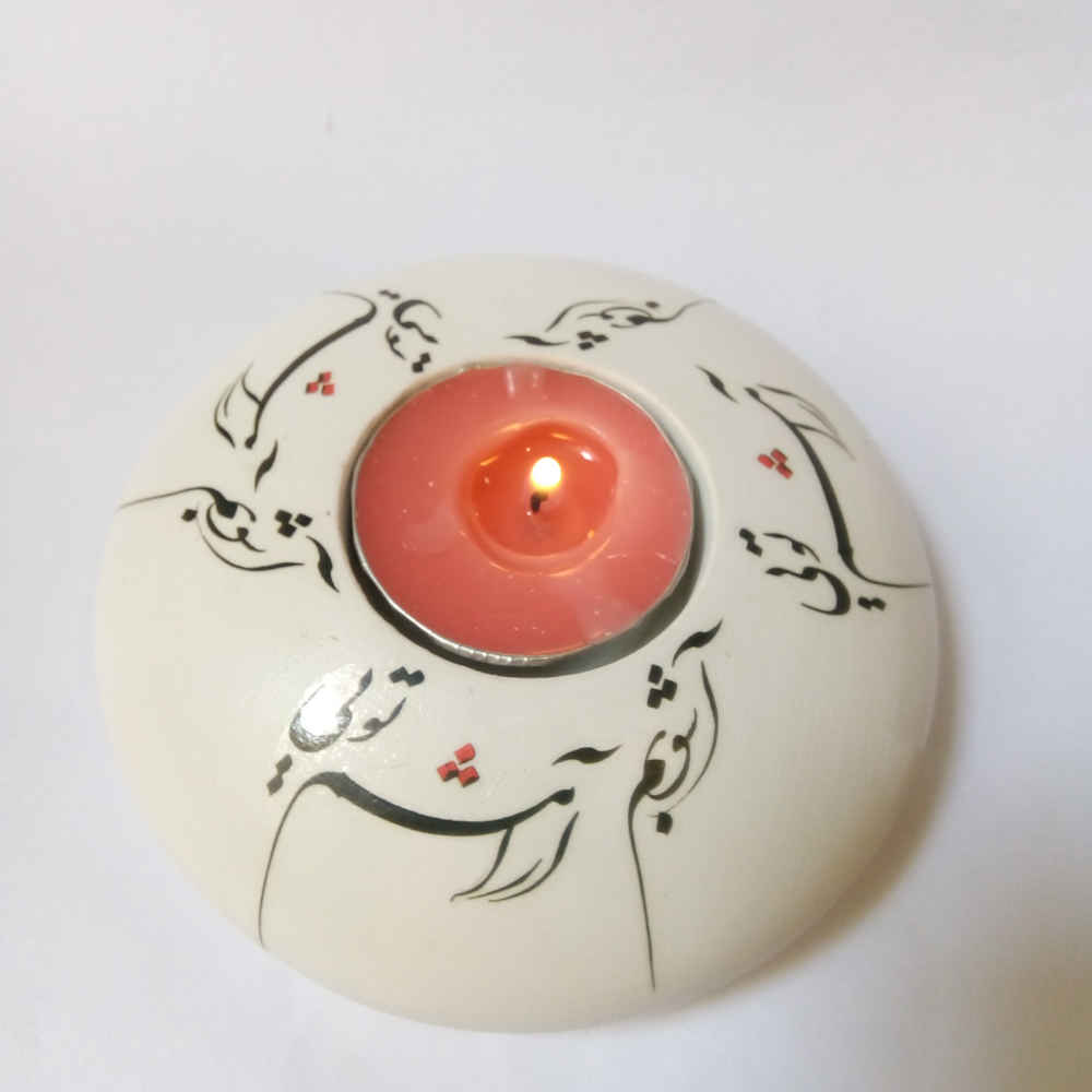 石膏茶蜡烛灯 – Aramesh 款