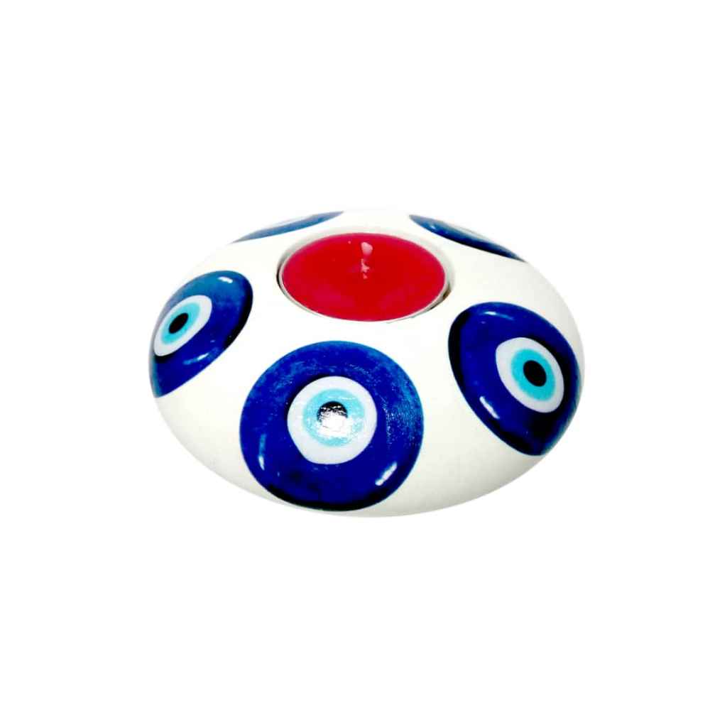 石膏茶蜡烛灯 – Nazar Cheshm 款