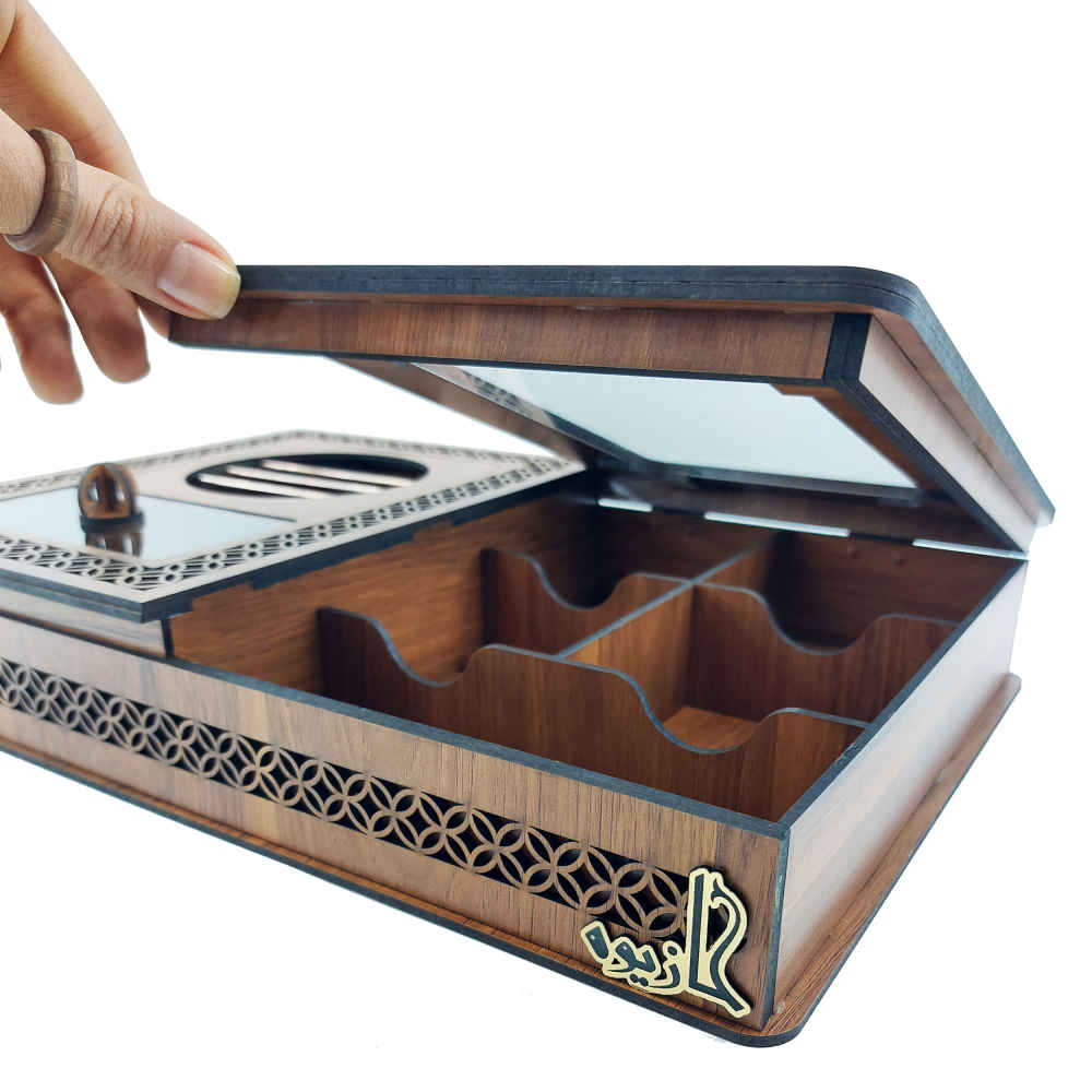 优雅木质茶叶收纳盒,内置加热器