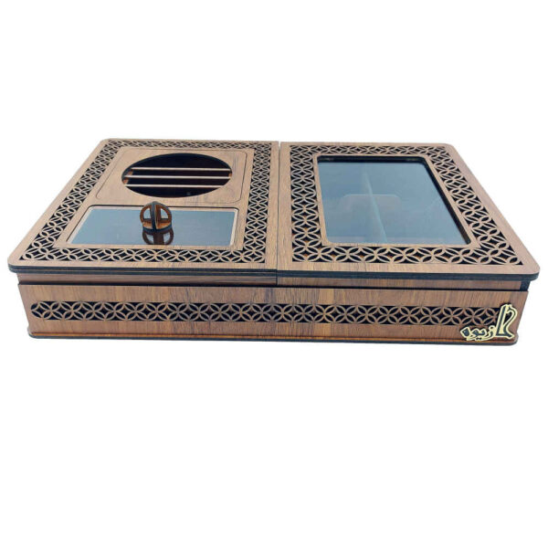 优雅木质茶叶收纳盒，内置加热器