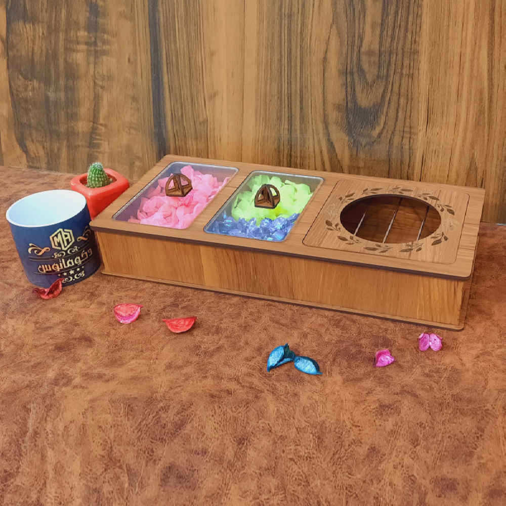 多功能茶叶盒,带加热与分隔仓