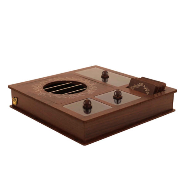 现代茶叶收纳盒，带内置加热器