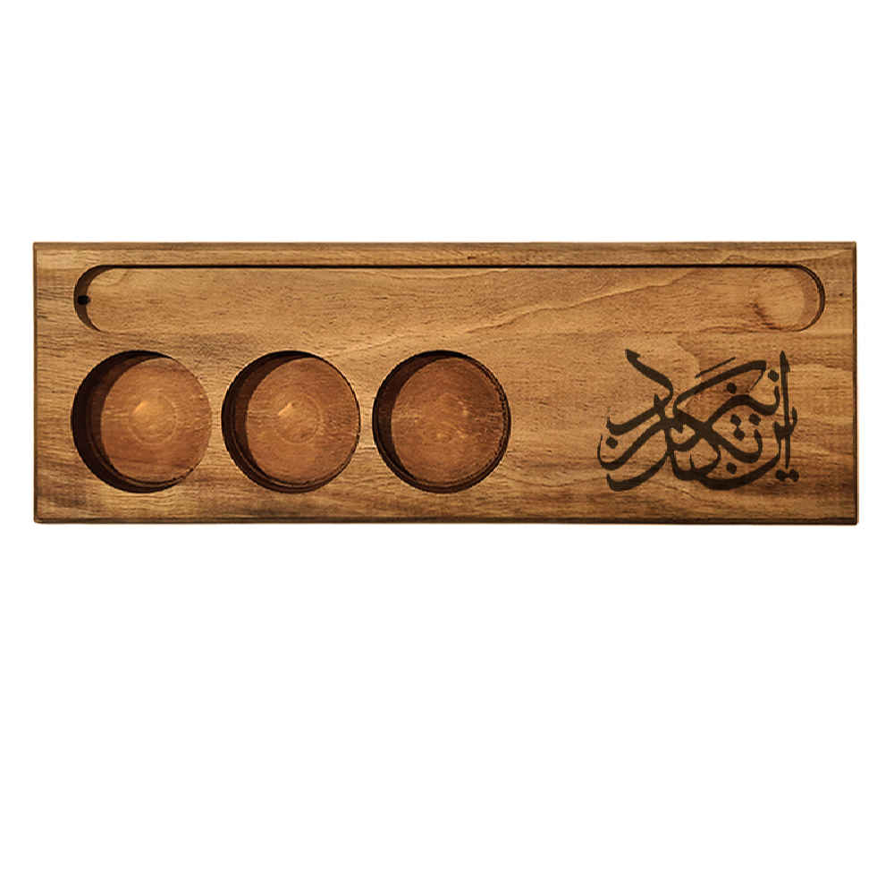 Main image of 乡村木质小蜡烛台桌面装饰 波斯款 Niz Bogzarad