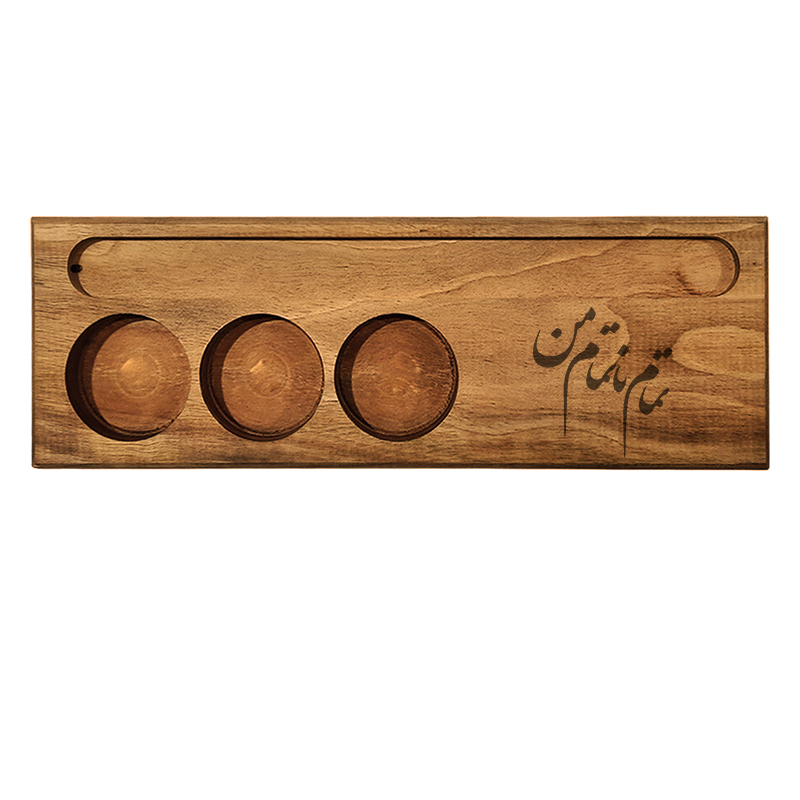 Main image of 波斯诗句装饰木质茶蜡烛灯 – Na Tamam 款