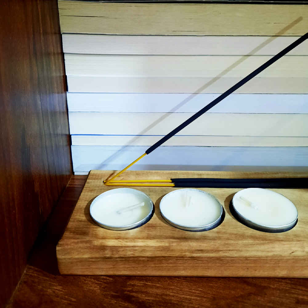 波斯风格乡村木质小蜡烛托桌面装饰——Van Yakad