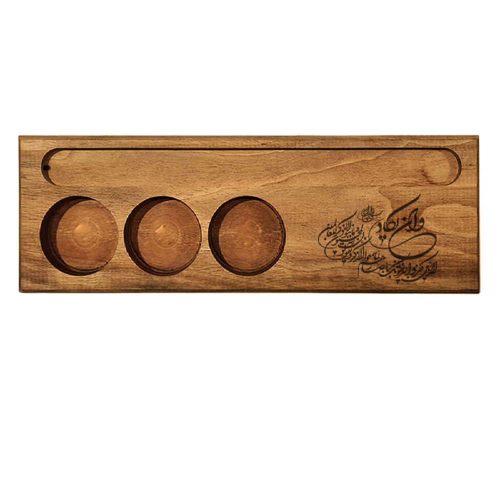 Main image of 波斯风格乡村木质小蜡烛托桌面装饰——Van Yakad