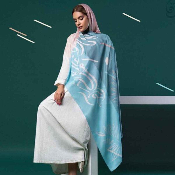 波斯印花轻盈艺术披肩 Vafa 书法款