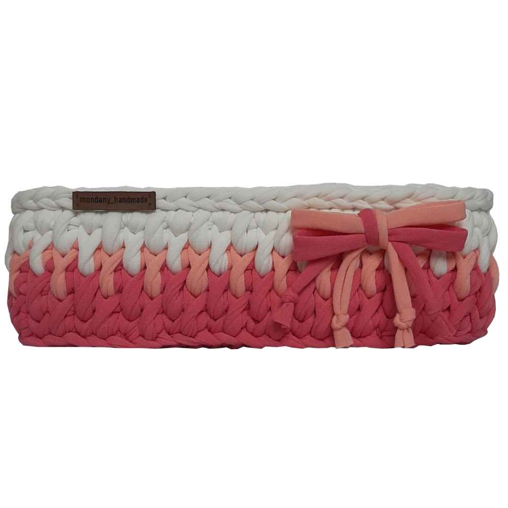 Main image of 红色巴兰款毛线钩针收纳篮