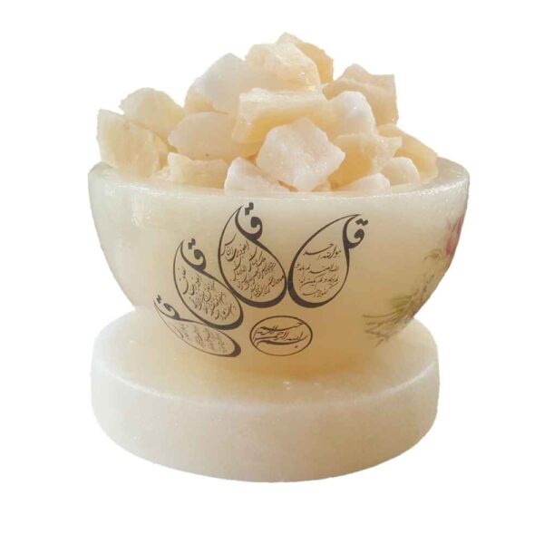 伊斯兰碗形盐灯 – 手工雕刻 4 Qul 苏拉书法