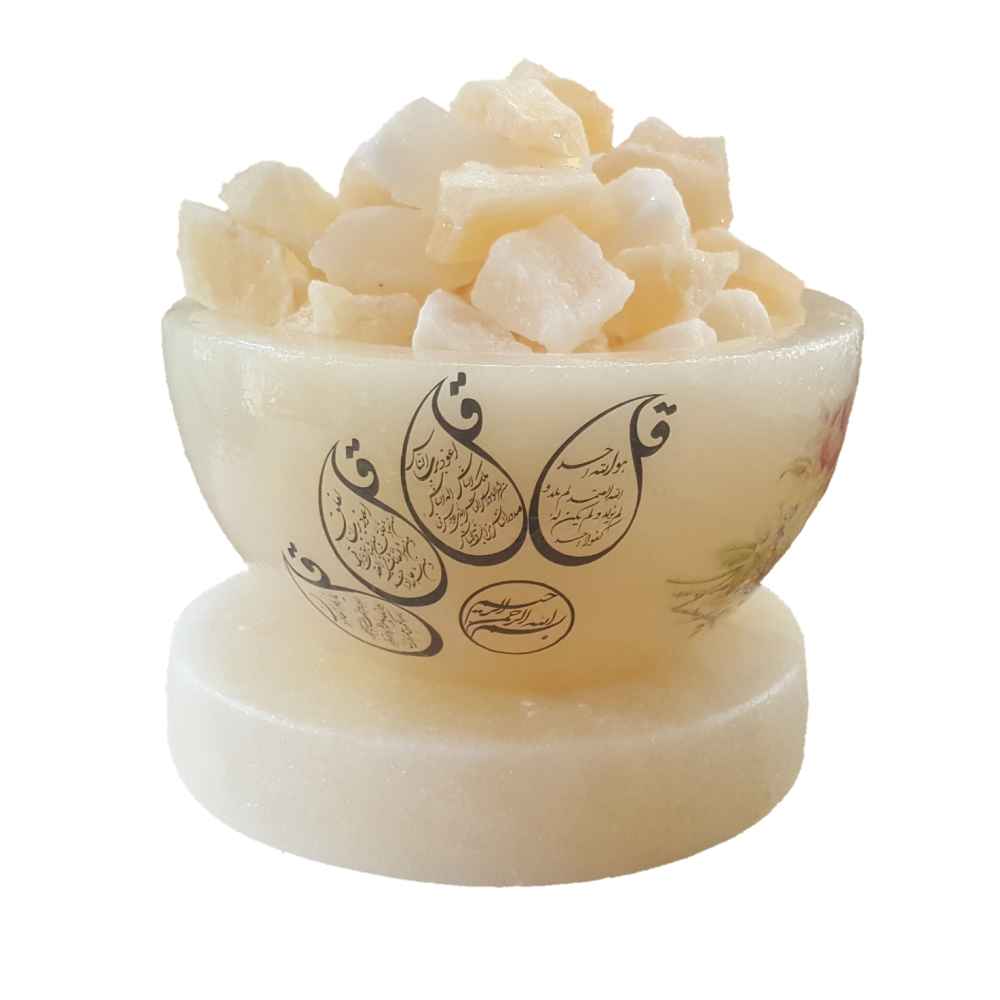 Main image of 伊斯兰碗形盐灯 – 手工雕刻 4 Qul 苏拉书法