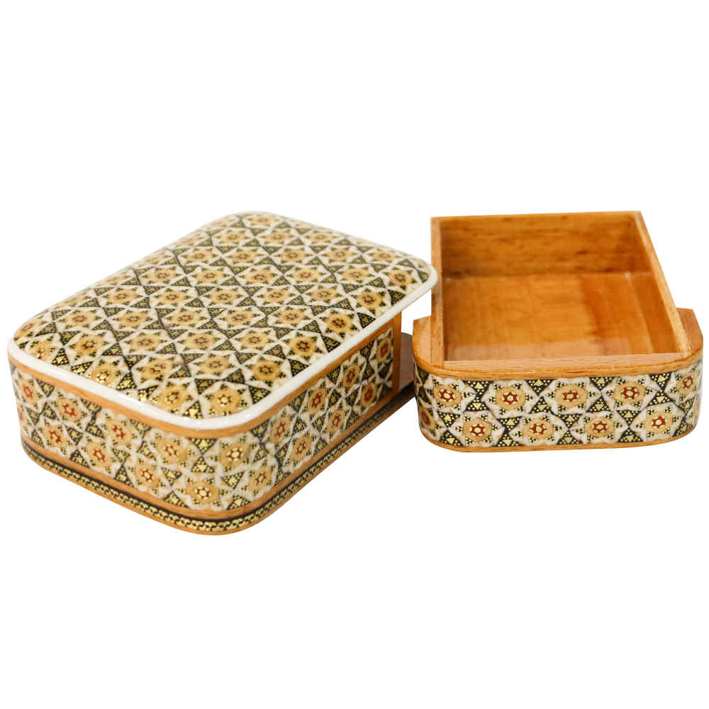 波斯木质扑克牌盒 – 哈塔姆珐琅 Hana 款