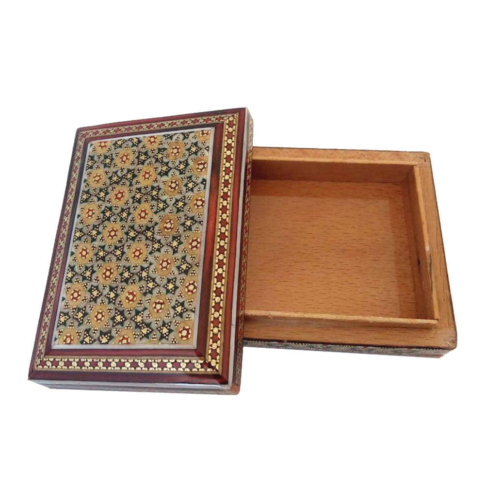 波斯木质扑克牌盒 – 哈塔姆珐琅 Taraneh 款