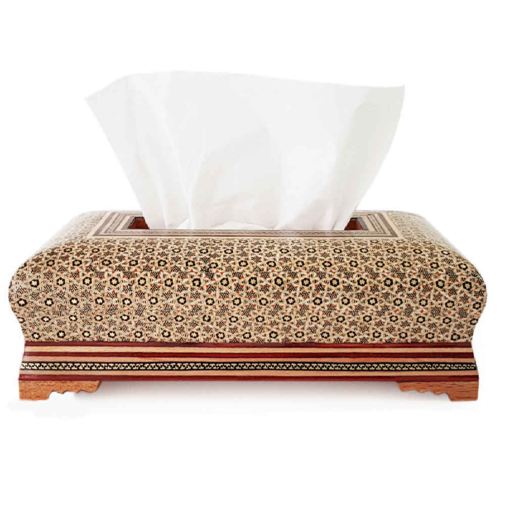 手工波斯木质纸巾盒套 – 哈塔姆工艺 Arshida 款