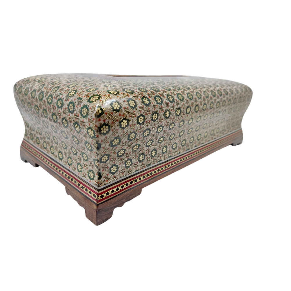 手工波斯木质纸巾盒套 – 哈塔姆工艺 Atash 款