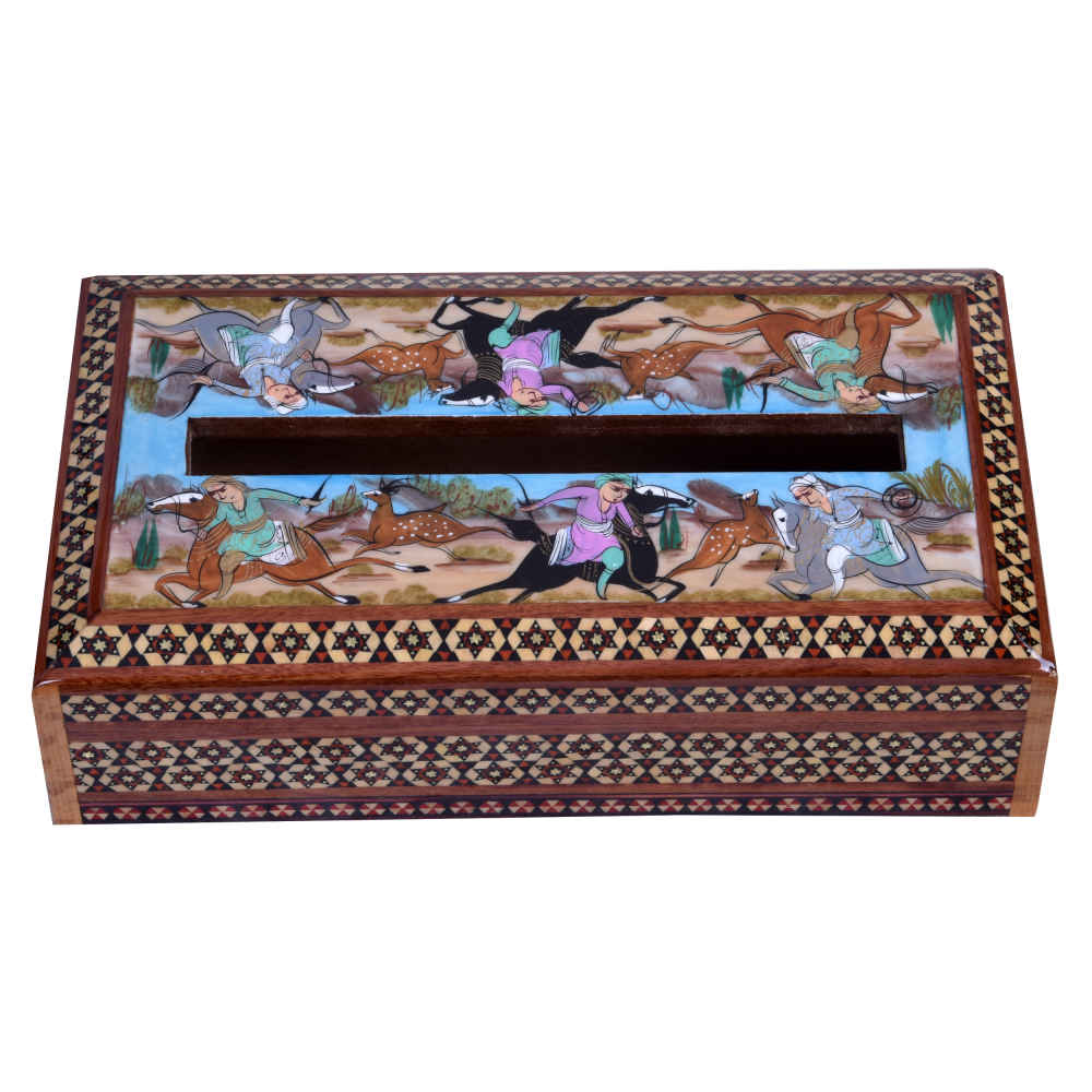 Main image of 手工波斯木质纸巾盒套 – 哈塔姆工艺 Bita 款