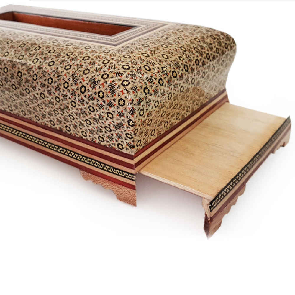 手工波斯木质纸巾盒套 – 哈塔姆工艺 Javaneh 款