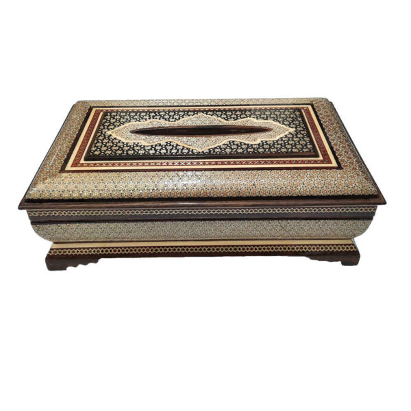 手工波斯木质纸巾盒套 – 哈塔姆工艺 Kolbeh 款