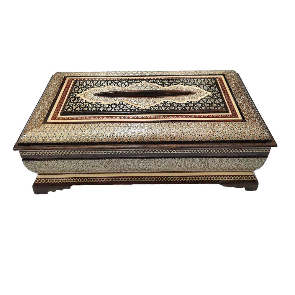 Main image of 手工波斯木质纸巾盒套 – 哈塔姆工艺 Kolbeh 款