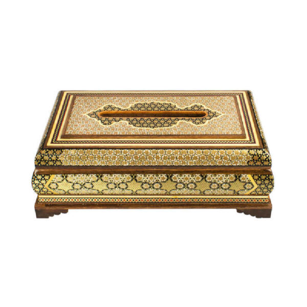 手工波斯木质纸巾盒套 – 哈塔姆工艺 Shabnam 款