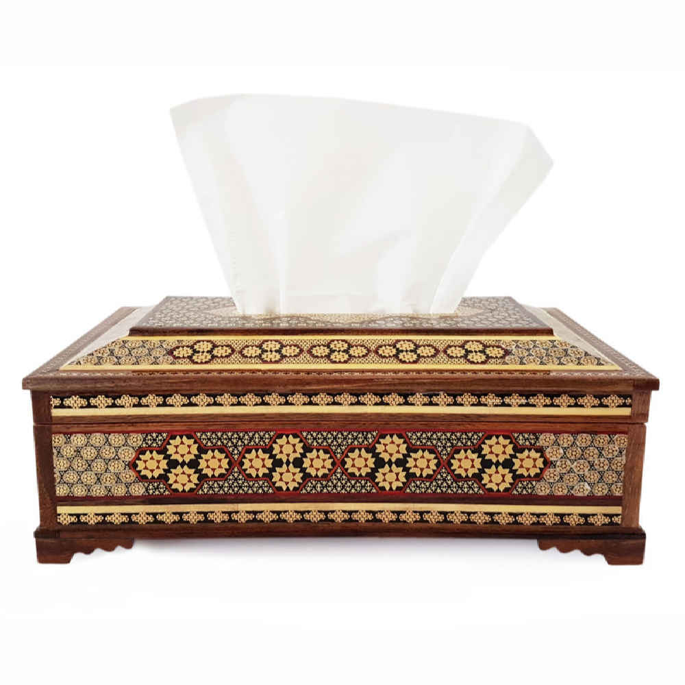 手工波斯木质纸巾盒套 – 哈塔姆工艺 Toran 款