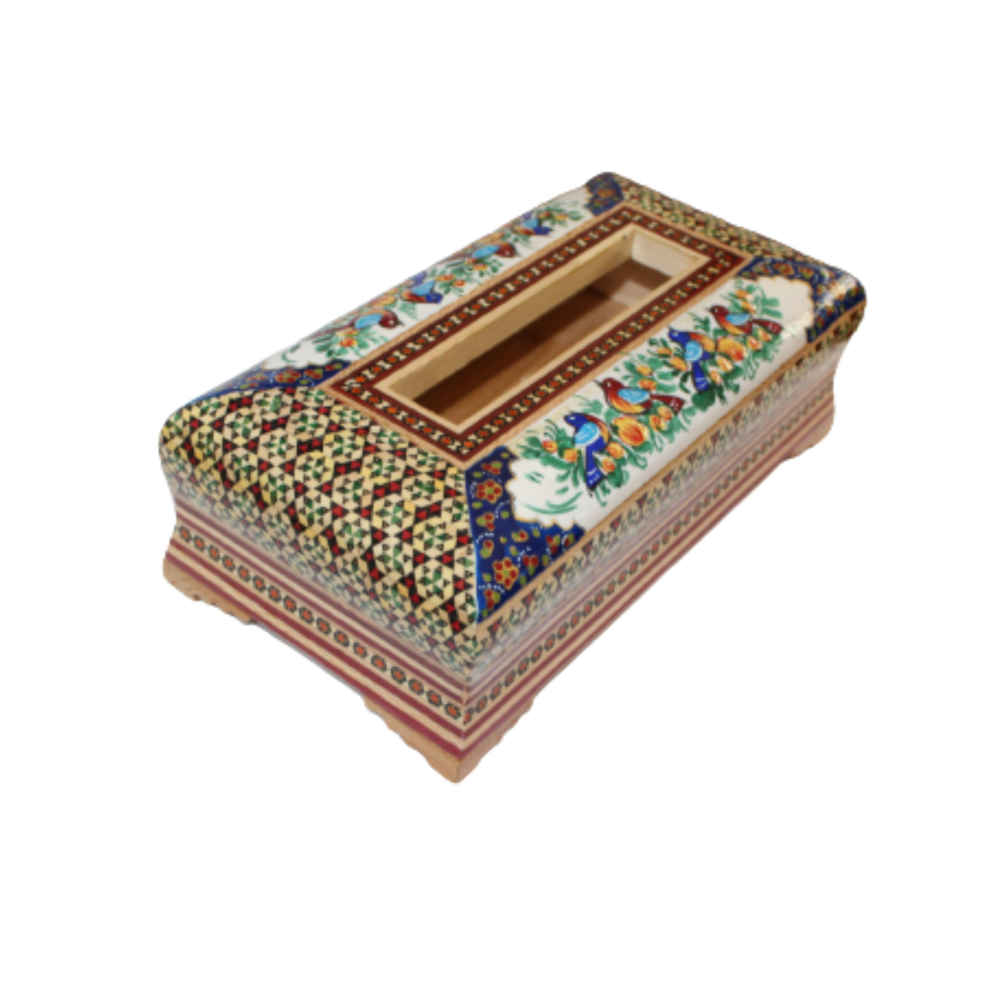 Main image of 手工波斯木质纸巾盒套 – 哈塔姆工艺 Abtin 款