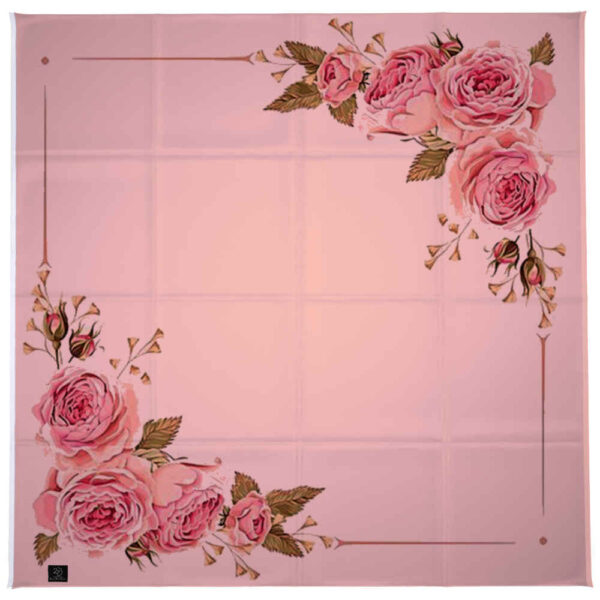 女士夏季花卉印花围巾 – 豪华鲜艳玫瑰设计